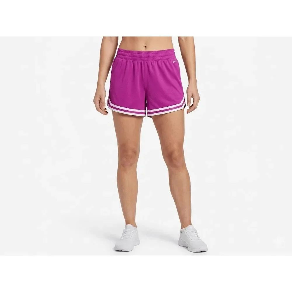 DSG Girls Performance Mid Rise Shorts Mesh magenta XL